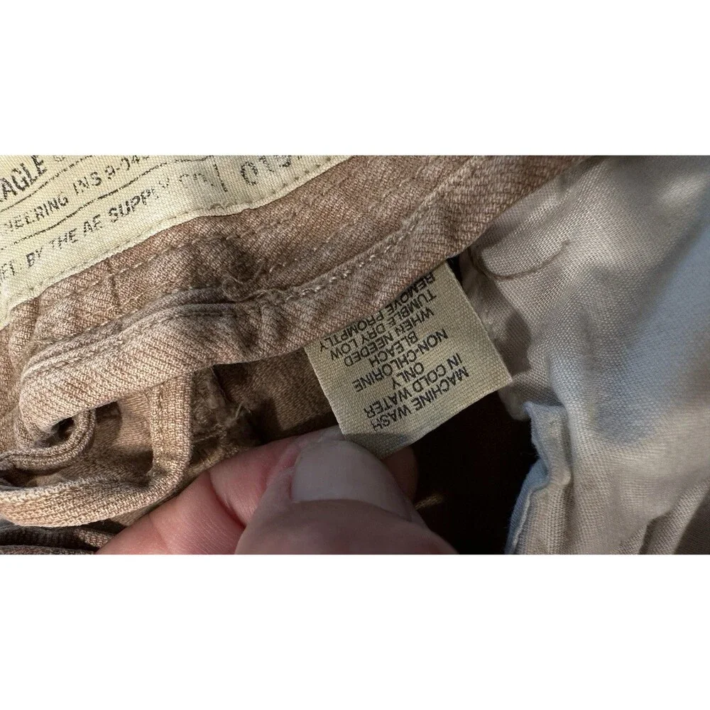 American Eagle AE Supply‎ Y2K Flex Cargo Pants Tan Mens Military Inspired 36x